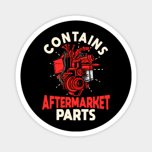 Contains Aftermarket Parts Heart Disease Awareness Wear Red Magnet